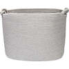 Rope Cube Knotted Handle Storage Basket, Gray - Storage - 1 - thumbnail