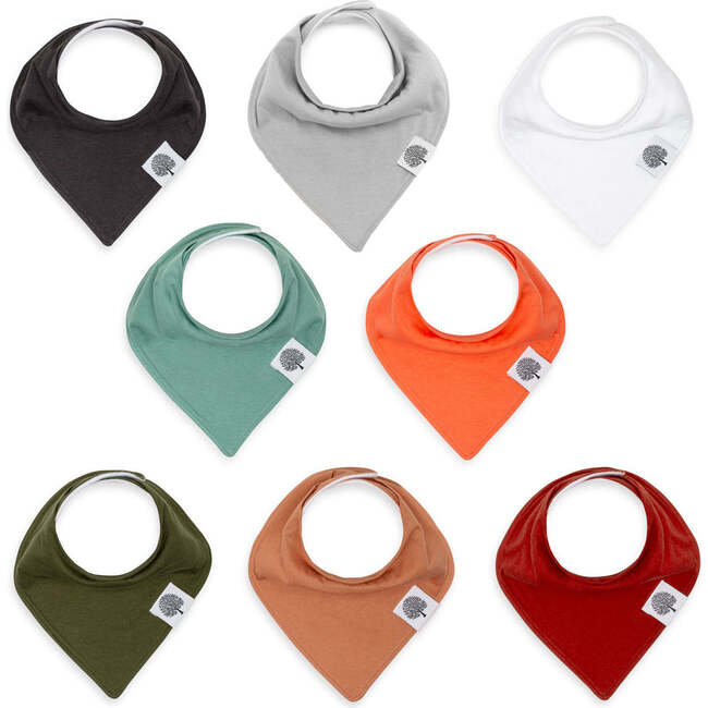 Organic Cotton Bandana Snap Bibs Set, Estes (Pack Of 8) - Bibs - 1