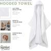 Ring spun Cotton Hooded Bath Towel, White - Towels - 4