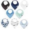 Organic Cotton Bandana Snap Bibs Set, Arctic (Pack Of 8) - Bibs - 1 - thumbnail