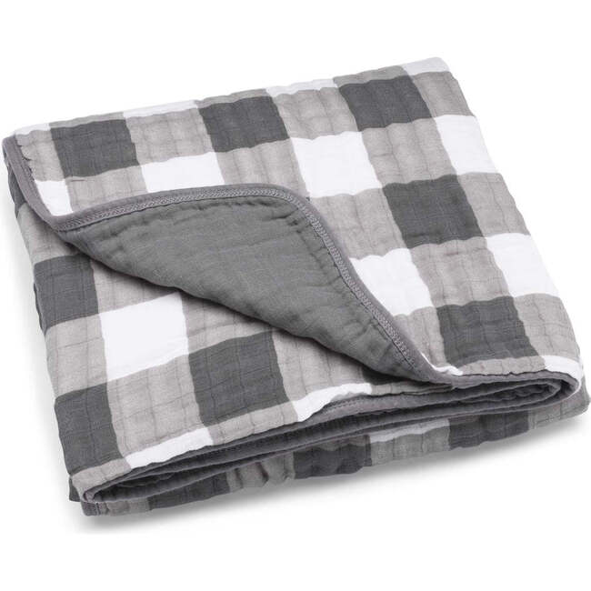 Muslin Cotton Oversized Quilt, Gray Buffalo