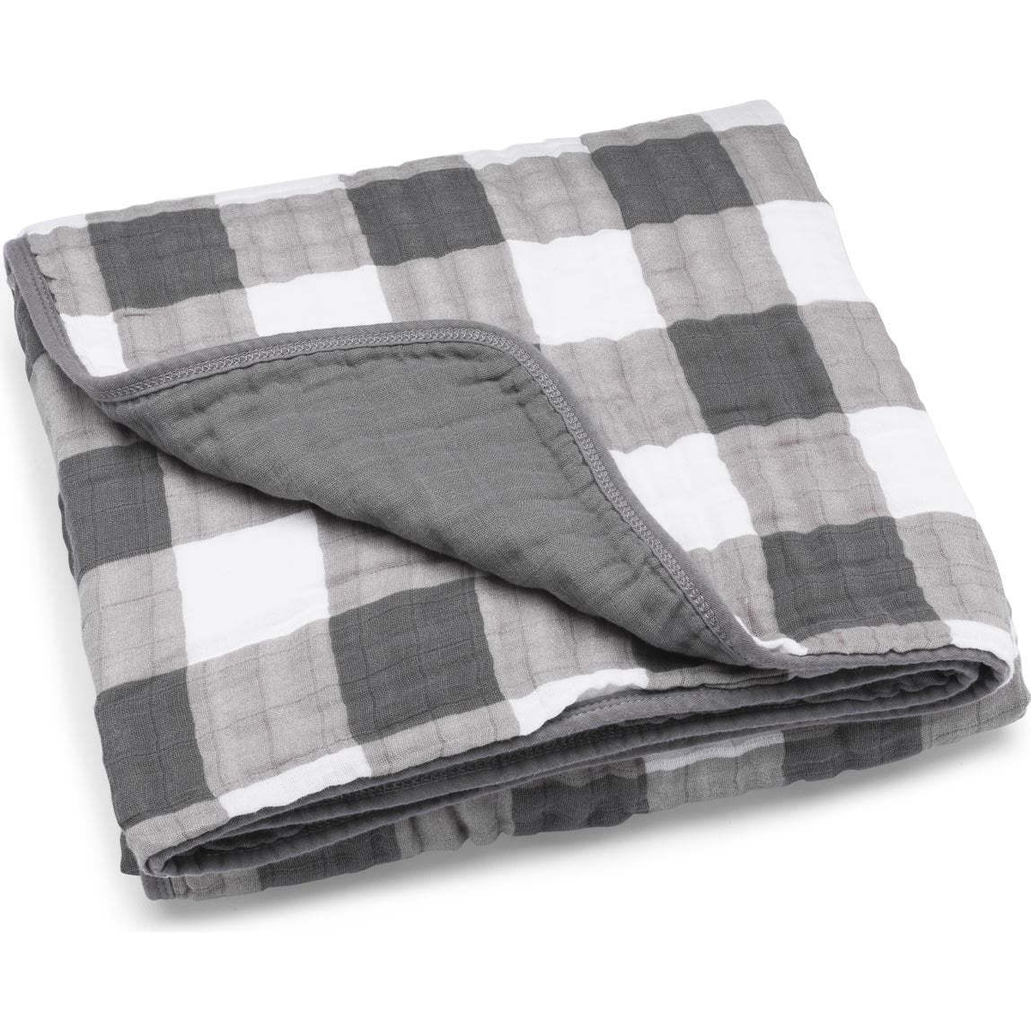 Muslin Cotton Oversized Quilt, Gray Buffalo - Quilts - 1