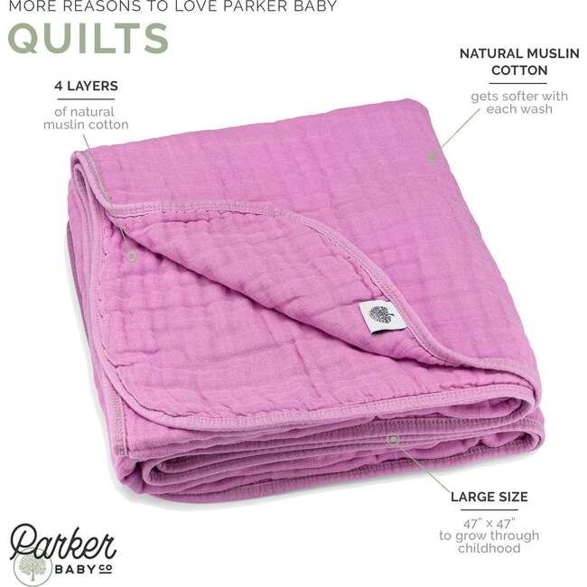 Muslin Cotton Oversized Quilt, Lily - Quilts - 3