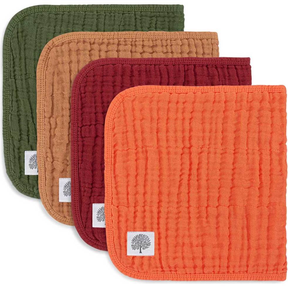 Muslin Cotton Burp Cloths Set, Estes (Pack Of 4) - Burp Cloths - 1