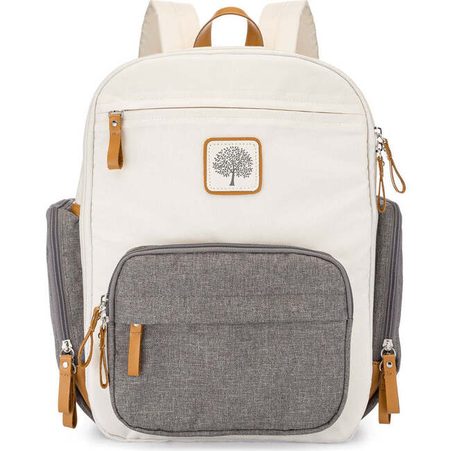 Birch Mini Zipper Diaper Backpack, Cream