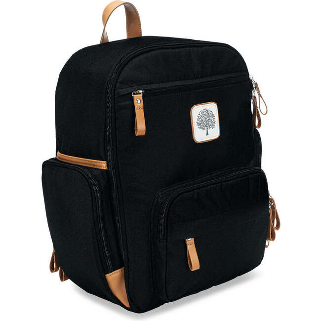 Birch Mini Zipper Diaper Backpack, Black - Diaper Bags - 6