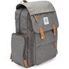 Birch Large Zipper Diaper Backpack, Gray - Diaper Bags - 5