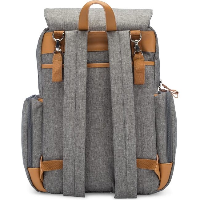 Birch Large Zipper Diaper Backpack, Gray - Diaper Bags - 7