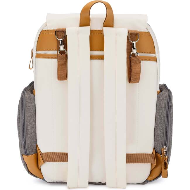 Birch Large Zipper Diaper Backpack, Cream - Diaper Bags - 6