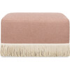 Crawford Boucle With Tassel Fringe Gliding Ottoman, Rose & Ivory - Ottomans - 2