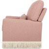 Crawford Boucle With Tassel Fringe Pillowback Comfort Swivel Glider, Rose & Ivory - Glider - 2