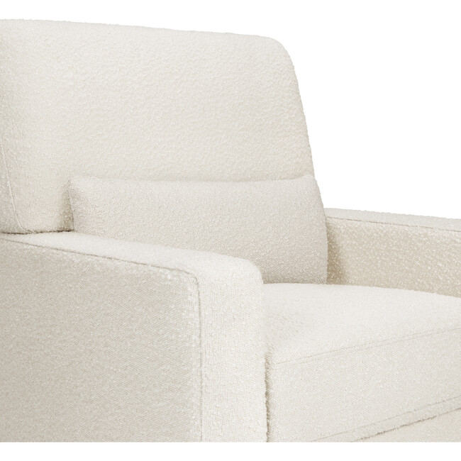 Crawford Boucle With Tassel Fringe Pillowback Comfort Swivel Glider, Ivory & Ivory - Glider - 4