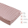 Quilted GOTS Certified Organic Muslin Cotton Changing Pad Cover, Maroon Stripe - Changing Pads - 5