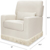 Crawford Boucle With Tassel Fringe Pillowback Comfort Swivel Glider, Ivory & Ivory - Glider - 7