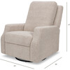 Crewe Electronic Recliner & Swivel Glider, Earl Grey Shearling - Glider - 8