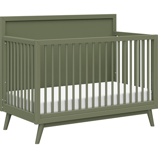 Palma 4-In-1 Convertible Crib With Toddler Bed Conversion Kit, Olive