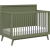 Palma 4-In-1 Convertible Crib With Toddler Bed Conversion Kit, Olive - Cribs - 1 - thumbnail