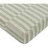 GOTS Certified Organic Muslin Cotton Mini Crib Sheet, Moss Stripe - Crib Sheets - 1 - thumbnail