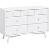 Palma 7-Drawer Assembled Double Dresser, White - Dressers - 1 - thumbnail
