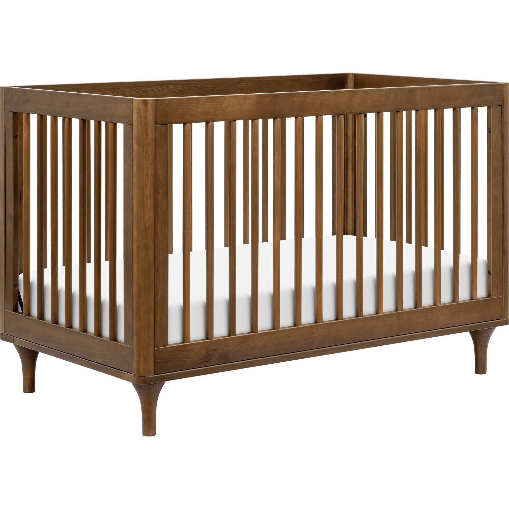 Lolly 3-In-1 Convertible Crib With Toddler Bed Conversion Kit, Natural Walnut - Cribs - 1