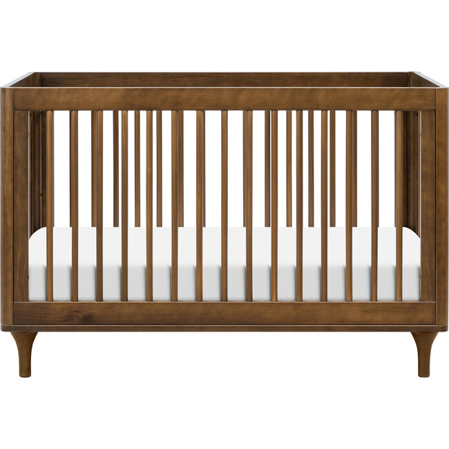 Lolly 3-In-1 Convertible Crib With Toddler Bed Conversion Kit, Natural Walnut - Cribs - 3