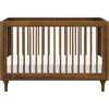 Lolly 3-In-1 Convertible Crib With Toddler Bed Conversion Kit, Natural Walnut - Cribs - 3