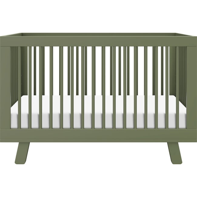 Hudson 3-In-1 Convertible Crib With Toddler Bed Conversion Kit, Olive - Cribs - 3