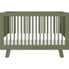 Hudson 3-In-1 Convertible Crib With Toddler Bed Conversion Kit, Olive - Cribs - 3