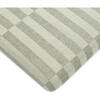 All-Stages GOTS Certified Organic Muslin Cotton Midi Crib Sheet, Moss Stripe - Crib Sheets - 1 - thumbnail