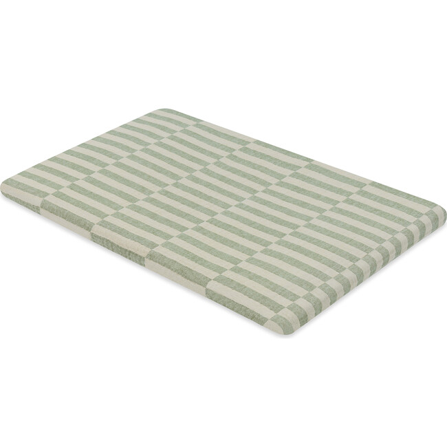 All-Stages GOTS Certified Organic Muslin Cotton Bassinet Sheet, Moss Stripe - Crib Sheets - 3