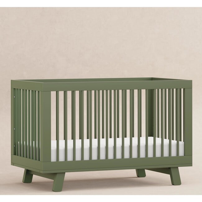 Hudson 3-In-1 Convertible Crib With Toddler Bed Conversion Kit, Olive - Cribs - 5