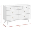 Palma 7-Drawer Assembled Double Dresser, White - Dressers - 7