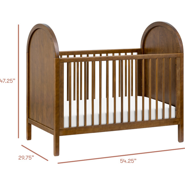 Bondi 3-In-1 Convertible Crib, Natural Walnut - Cribs - 7