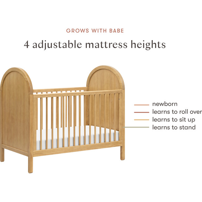 Bondi 3-In-1 Convertible Crib, Honey - Cribs - 5