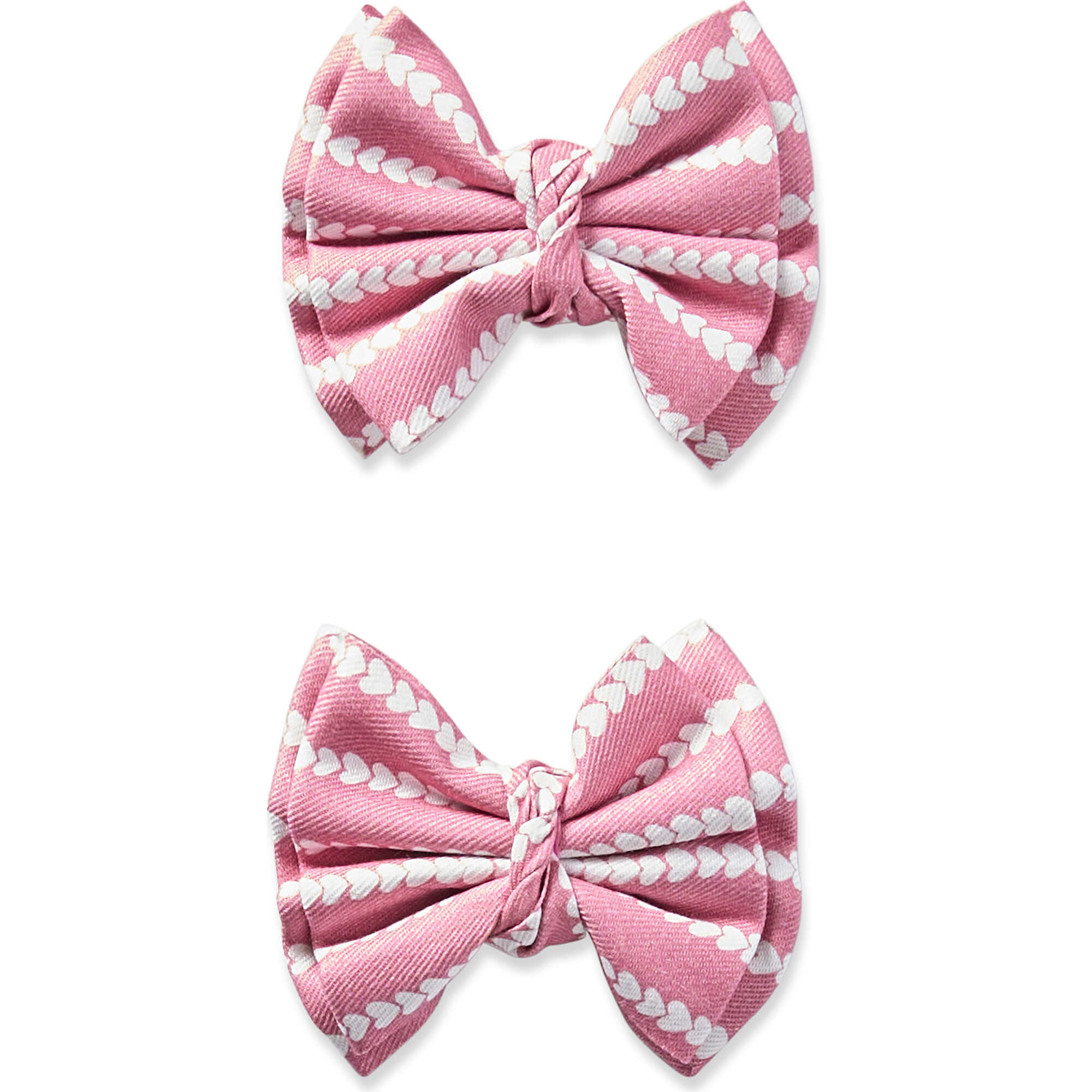 2 Pack Small Hair Bow, Love Lines - Hair Accessories - 1