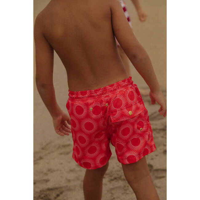 Kids Calypso Classic Fit Short Swim Trunk, Red - Swim Trunks - 2