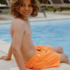 Boys Meno Swim Trunk, Neon Orange - Swim Trunks - 3