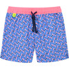 Boys Meno Swim Trunk, Blue Cali - Swim Trunks - 1 - thumbnail