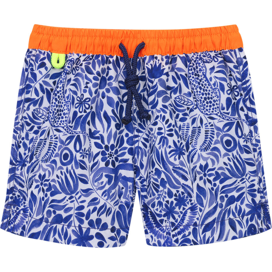Boys Meno Swim Trunk, Amazonico - Swim Trunks - 1