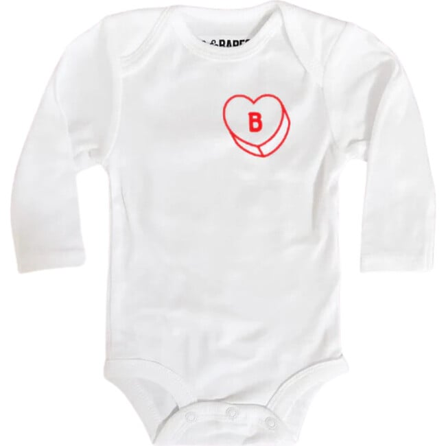 Personalized Luv Letters Baby Bodysuit, White