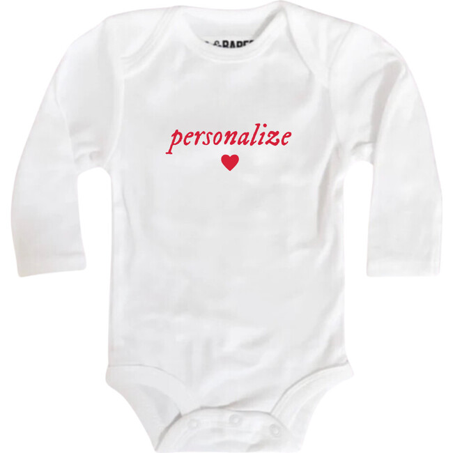 Personalized Valentine Bodysuit, White - Onesies - 2