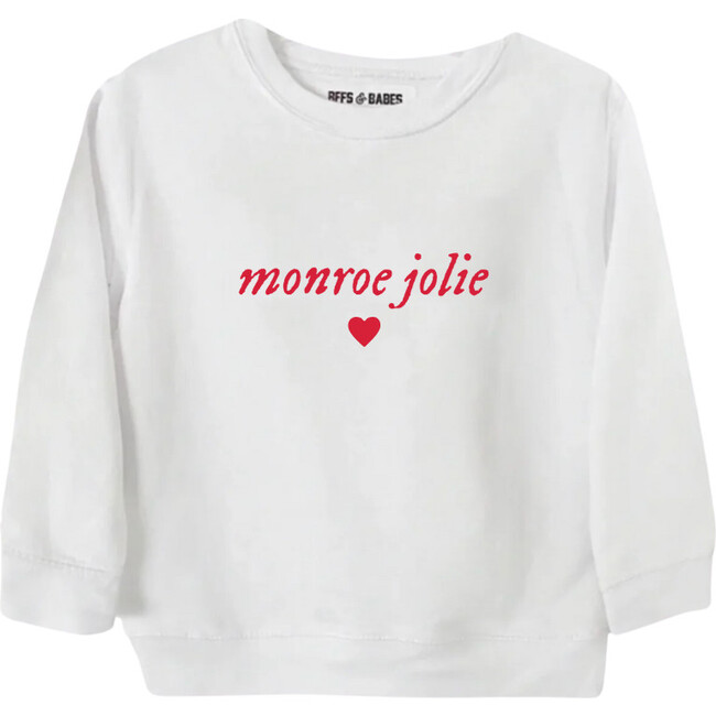 Personalized Valentine Youth Sweatshirt, White