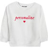 Personalized Valentine Youth Sweatshirt, White - Sweatshirts - 3