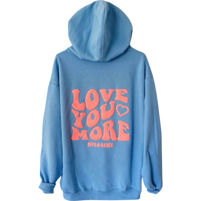 Adult Love U More Hoodie, Blue