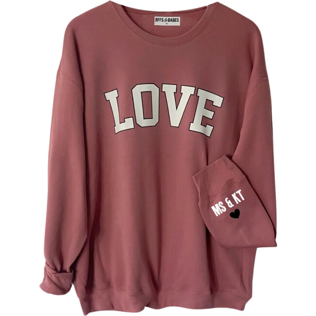 Adult Love on the Cuff LOVE Sweatshirt, Antique