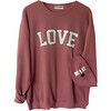 Adult Love on the Cuff LOVE Sweatshirt, Antique - Sweatshirts - 1 - thumbnail