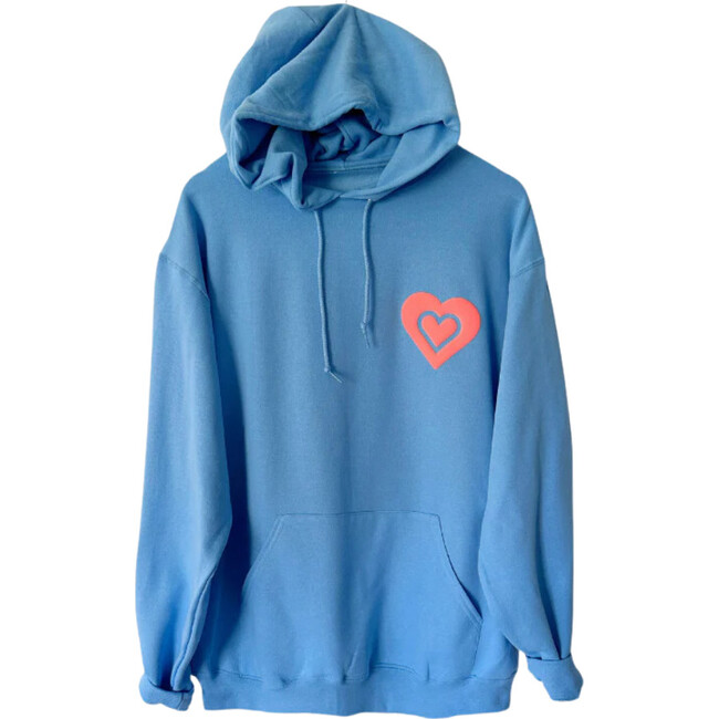 Adult Love U More Hoodie, Blue - Sweatshirts - 2