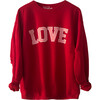 Adult LOVE Sweatshirt, Red - Sweatshirts - 1 - thumbnail