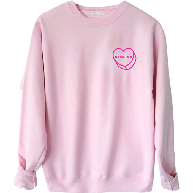 Grandma Luv Letters Sweatshirt, Pink