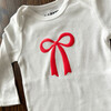 Bubble Bow Bodysuit, White - Onesies - 2